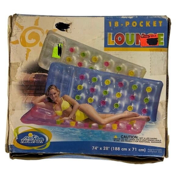 Intex The Wet Set 18-Pocket Lounge Float Pool Mattress Pink Colorful Pockets - Picture 3 of 5